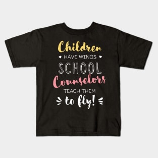 School Counselor Gifts - Beautiful Wings Quote Kids T-Shirt